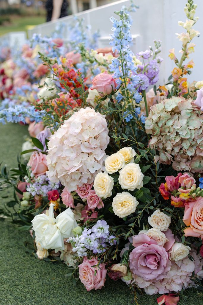 Vintage Omni Barton Creek Wedding lush spring floral details created by Austin, TX wedding florist, Flora Fetish